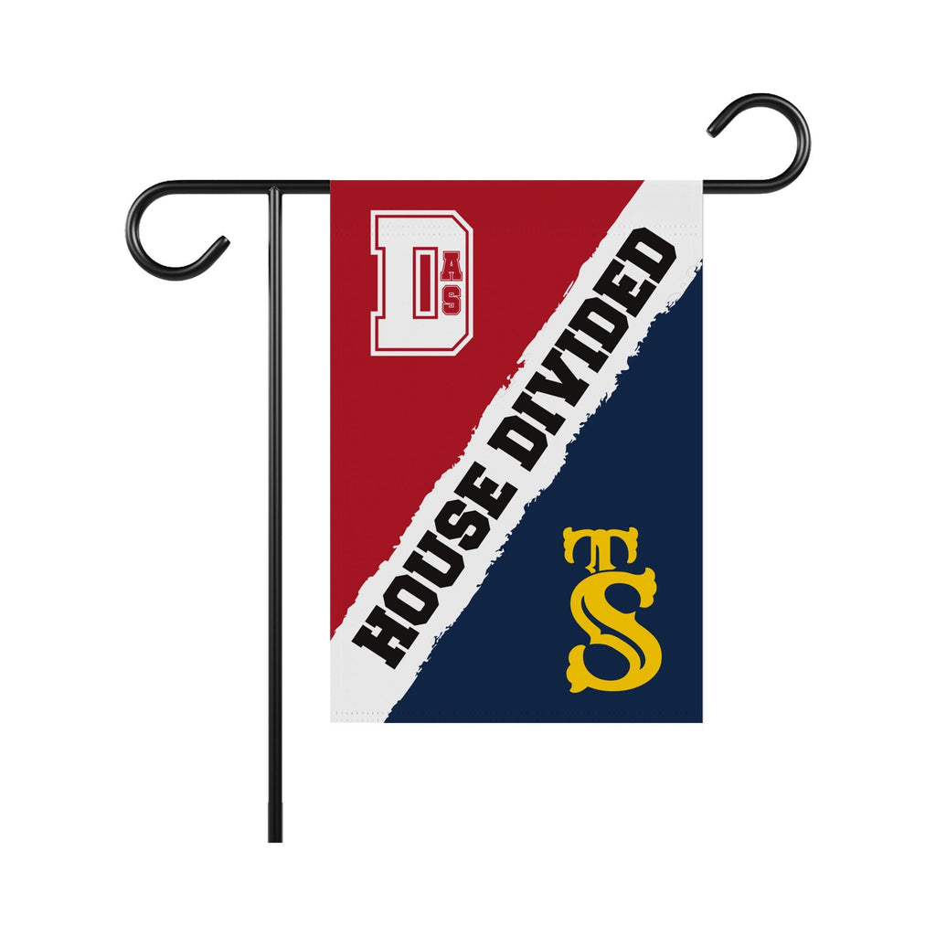 Custom House Divided Garden Flag - 12x18 Inch Double Sided, Hockey, Basketball, Baseball, Football, Any League, College, Team Rivalry Flag