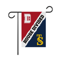 Custom House Divided Garden Flag - 12x18 Inch Double Sided, Hockey, Basketball, Baseball, Football, Any League, College, Team Rivalry Flag