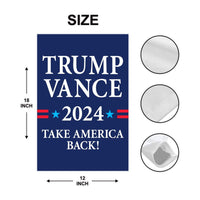 Trump Vance 2024 Garden Flag - 12x18 Inch Double Sided, Trump Vance Kennedy 2024 Flag, Unite America 2024 Flag, Trump 2024 Flag