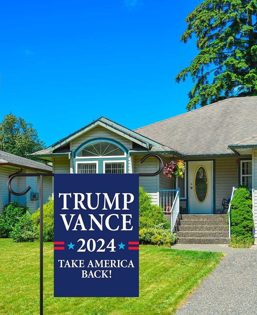 Trump Vance 2024 Garden Flag - 12x18 Inch Double Sided, Trump Vance Kennedy 2024 Flag, Unite America 2024 Flag, Trump 2024 Flag