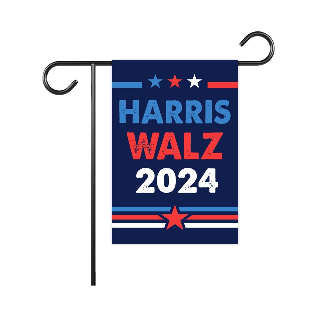 Harris Walz 2024 Obviously Garden Flag - 12x18 Inch Double Sided, Childless Cat Lady, Kamala Harris For President 2024, Madam President Flag
