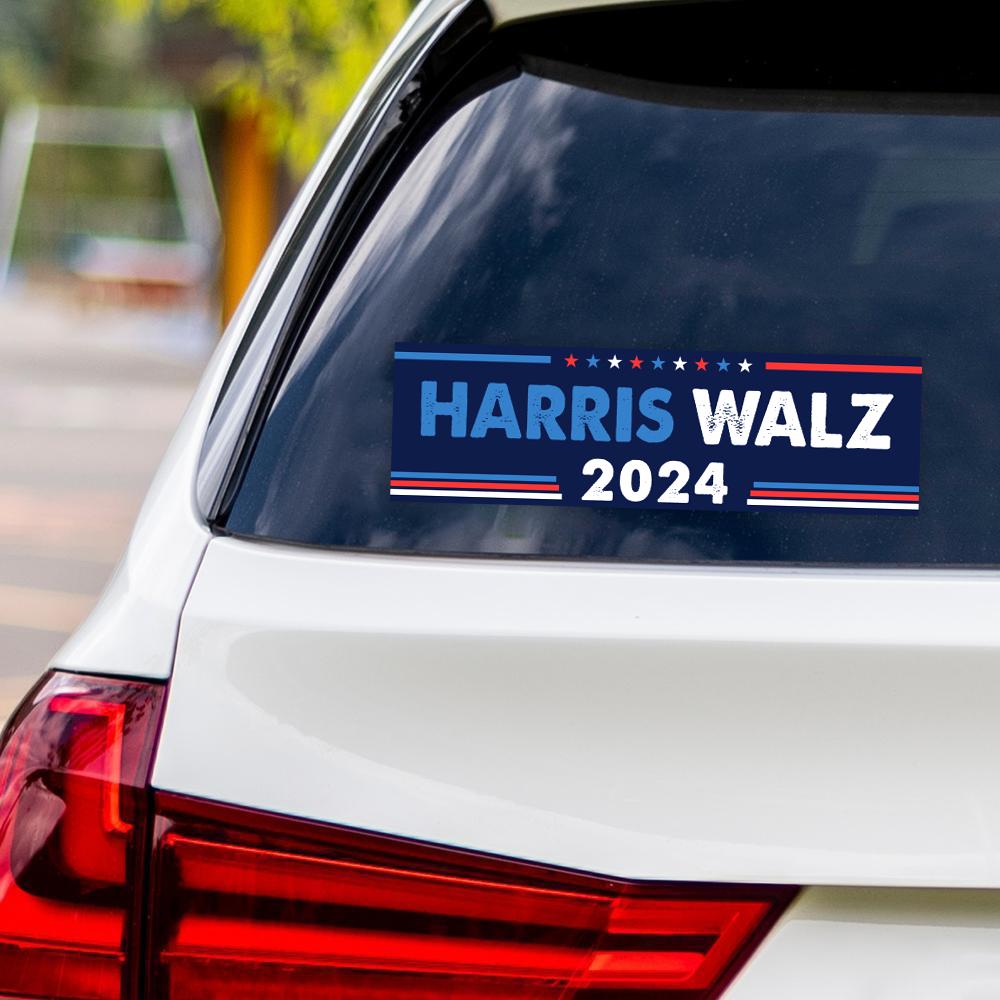 Harris Walz Obviously Sticker Vinyl Decal, Harris For President 2024 Vinyl Sticker, Truth Hope Decency Bumper Sticker - 10" x 3"