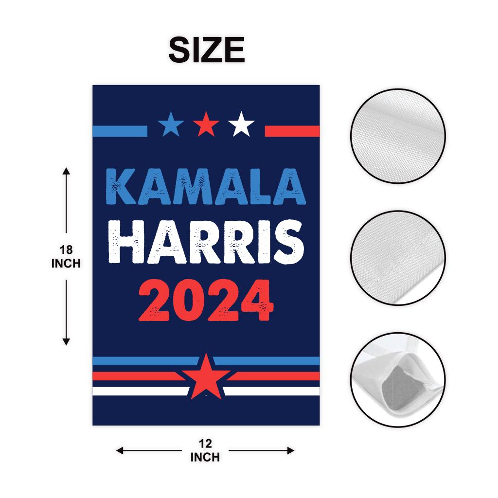 Harris Walz 2024 Obviously Garden Flag - 12x18 Inch Double Sided, Childless Cat Lady, Kamala Harris For President 2024, Madam President Flag