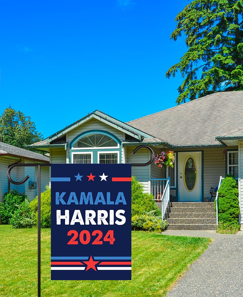 Harris Walz 2024 Obviously Garden Flag - 12x18 Inch Double Sided, Childless Cat Lady, Kamala Harris For President 2024, Madam President Flag