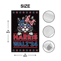 Harris Walz 2024 Obviously Garden Flag - 12x18 Inch Double Sided, Childless Cat Lady, Kamala Harris For President 2024, Madam President Flag