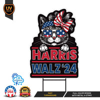 Harris Walz 2024 Obviously Yard Sign - Coroplast Harris For President 2024 Lawn Sign, Truth Hope Decency Election Signs with Metal H-Stake