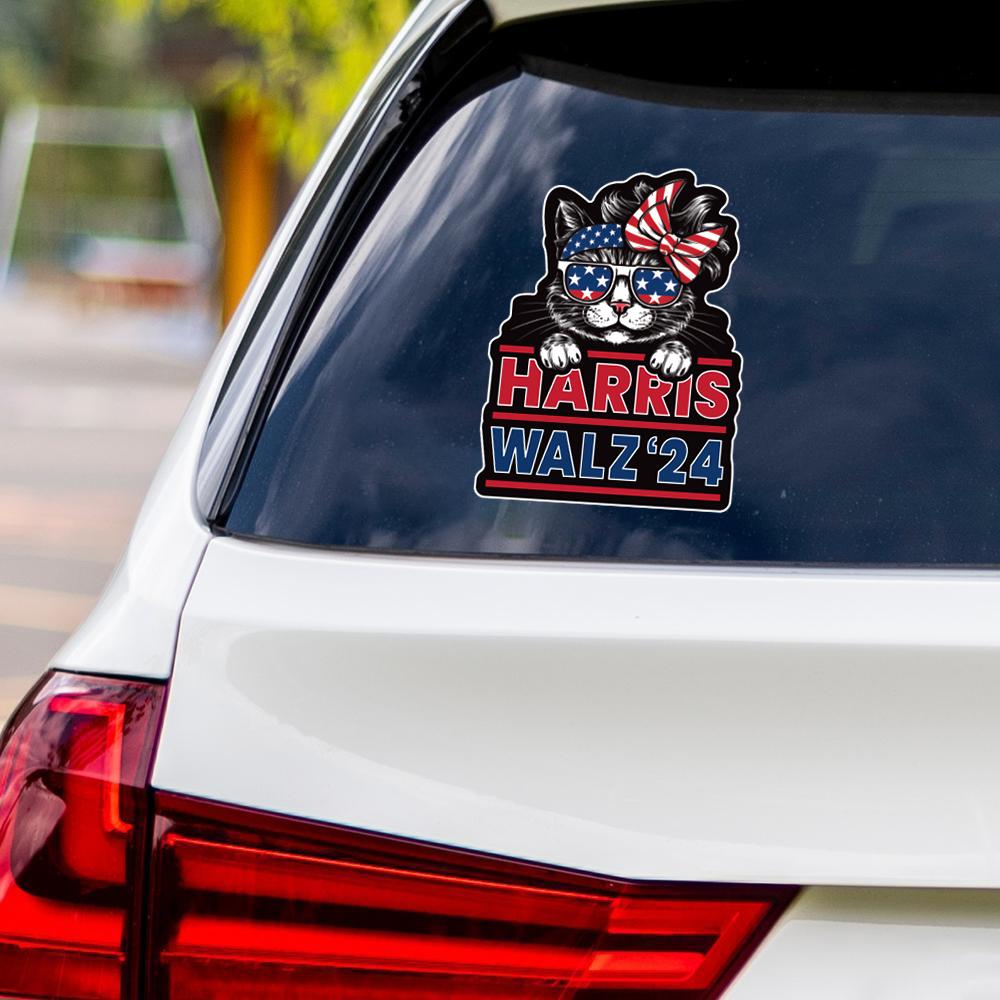 Harris Walz Obviously Sticker Vinyl Decal, Harris For President 2024 Vinyl Sticker, Truth Hope Decency Bumper Sticker - 6" x 4.5"