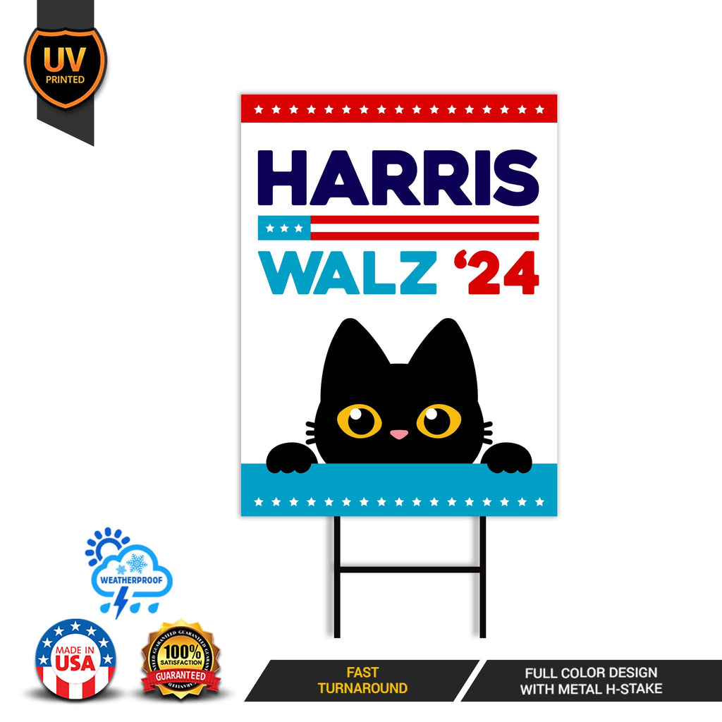 Harris Walz 2024 Obviously Yard Sign - Coroplast Harris For President 2024 Lawn Sign, Truth Hope Decency Election Signs with Metal H-Stake