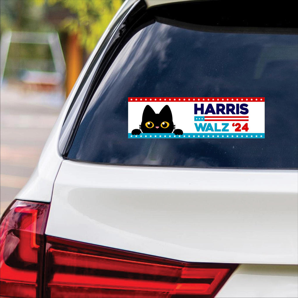 Harris Walz Obviously Sticker Vinyl Decal, Harris For President 2024 Vinyl Sticker, Truth Hope Decency Bumper Sticker - 10" x 3"