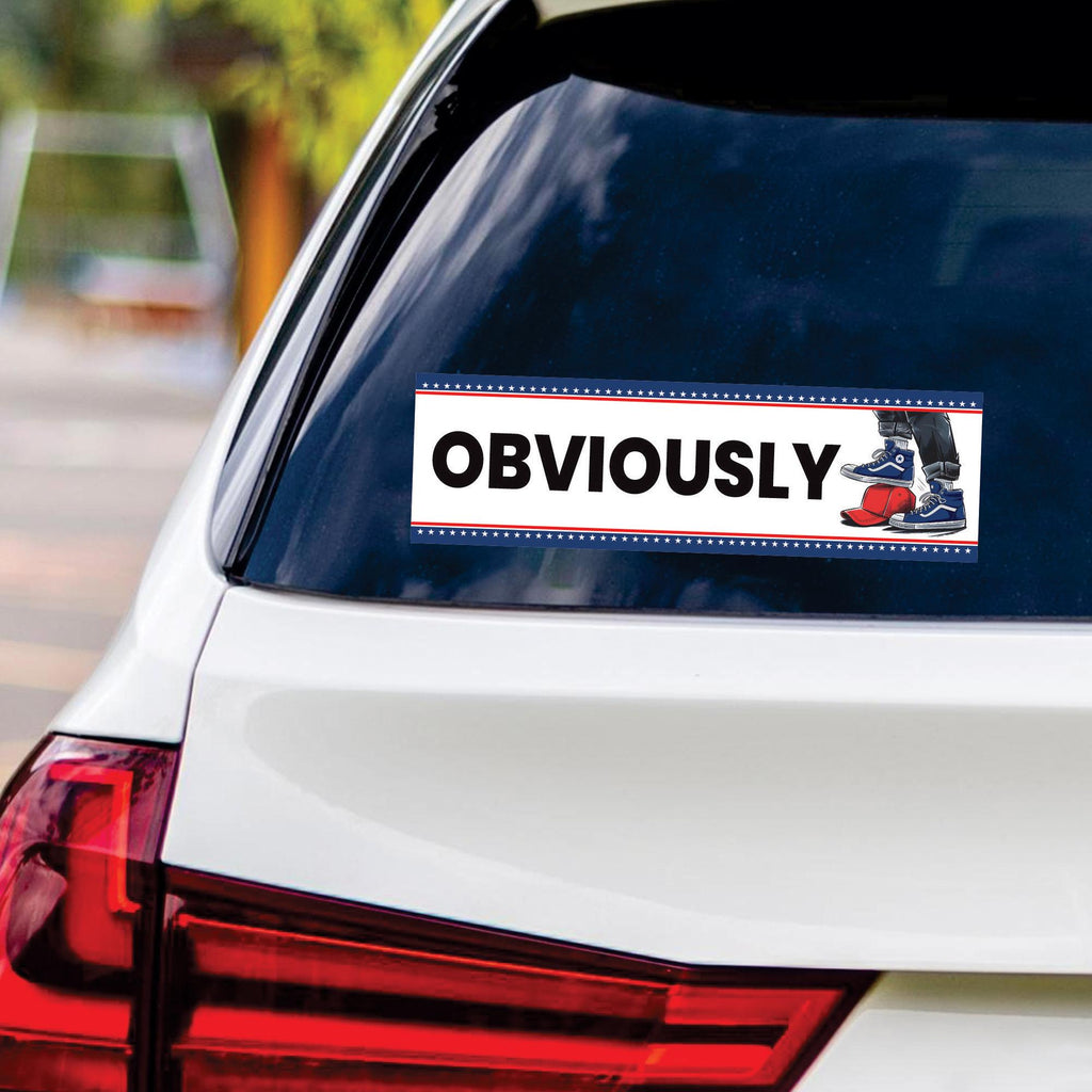 Harris Walz Obviously Sticker Vinyl Decal, Harris For President 2024 Vinyl Sticker, Truth Hope Decency Bumper Sticker - 10" x 3"