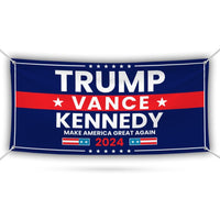 Trump Vance Kennedy 2024 Banner Sign, 13 Oz Heavy Duty Waterproof Trump For President 2024, Unite America Vinyl Banner with Metal Grommets
