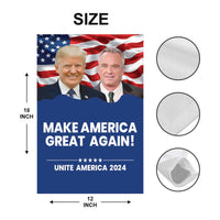 Trump Vance Kennedy 2024 Garden Flag - 12x18 Inch Double Sided, Trump Vance 2024 Flag, Unite America 2024 Flag, Trump 2024 Flag
