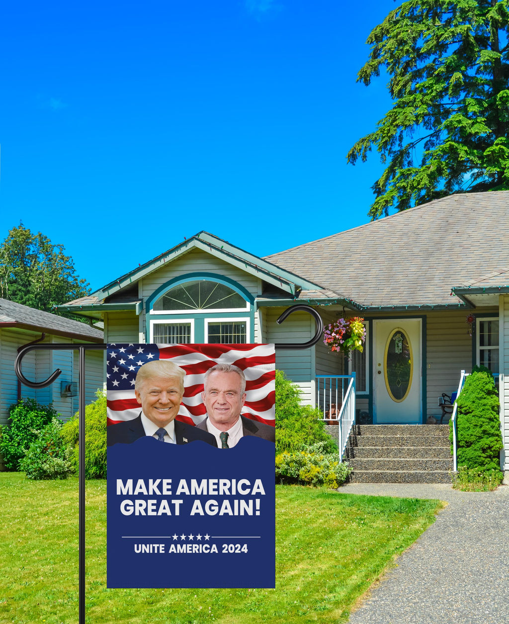 Trump Vance Kennedy 2024 Garden Flag - 12x18 Inch Double Sided, Trump Vance 2024 Flag, Unite America 2024 Flag, Trump 2024 Flag