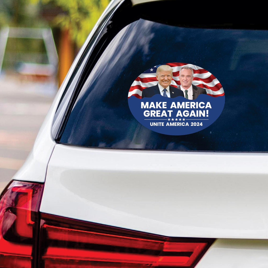 Trump Vance Kennedy 2024 Sticker Decal, Unite America 2024 Vinyl Sticker, Take America Back, Trump Vance 2024 Bumper Sticker, 6" x 4.5"