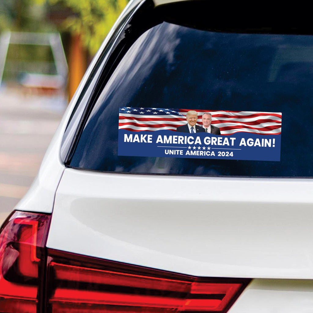 Trump Vance Kennedy 2024 Sticker Vinyl Decal, Unite America 2024 Vinyl Sticker, Take America Back, Trump Vance 2024 Bumper Sticker, 10" x 3"