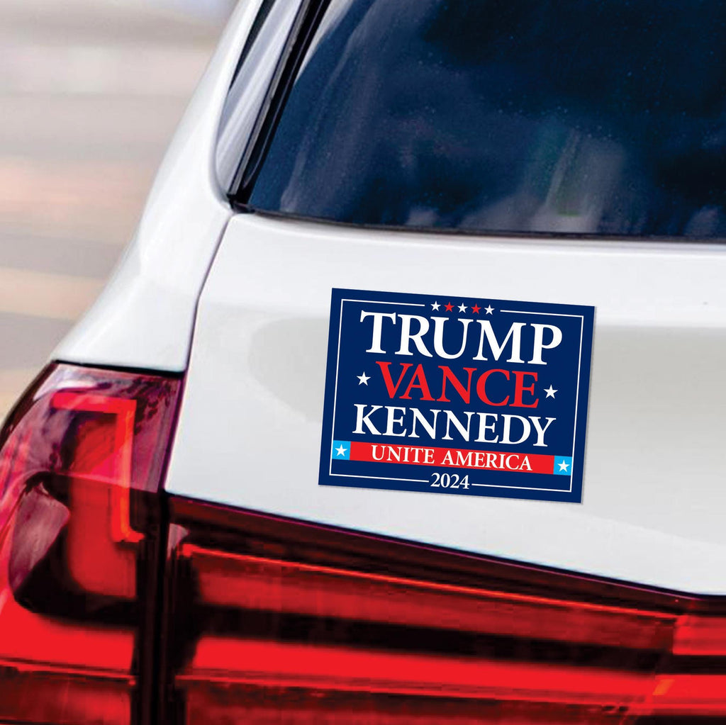 Trump Vance Kennedy 2024 Magnet, Unite America 2024 Magnet, Trump For President 2024 Car Magnet, Trump Vance 2024 Vehicle Magnet, 6" x 4.5"