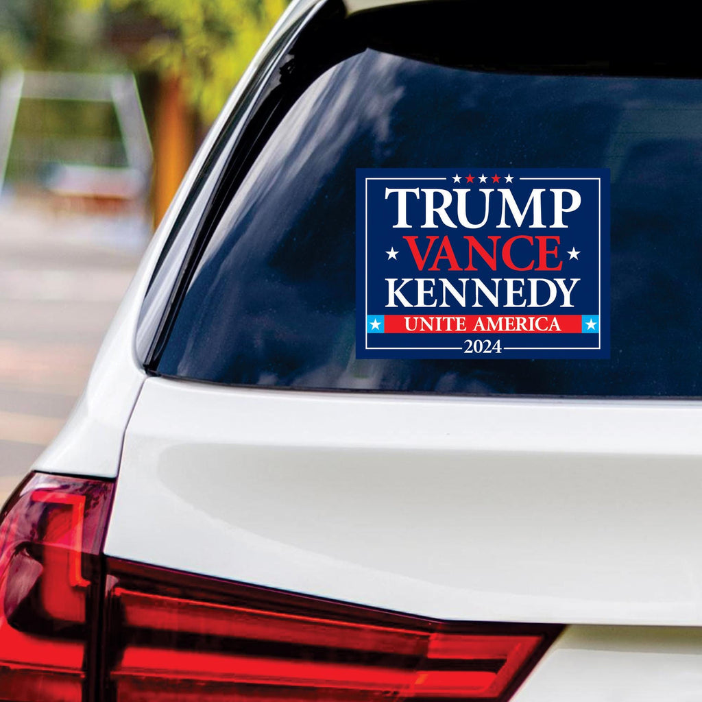 Trump Vance Kennedy 2024 Sticker Decal, Unite America 2024 Vinyl Sticker, Take America Back, Trump Vance 2024 Bumper Sticker, 6" x 4.5"