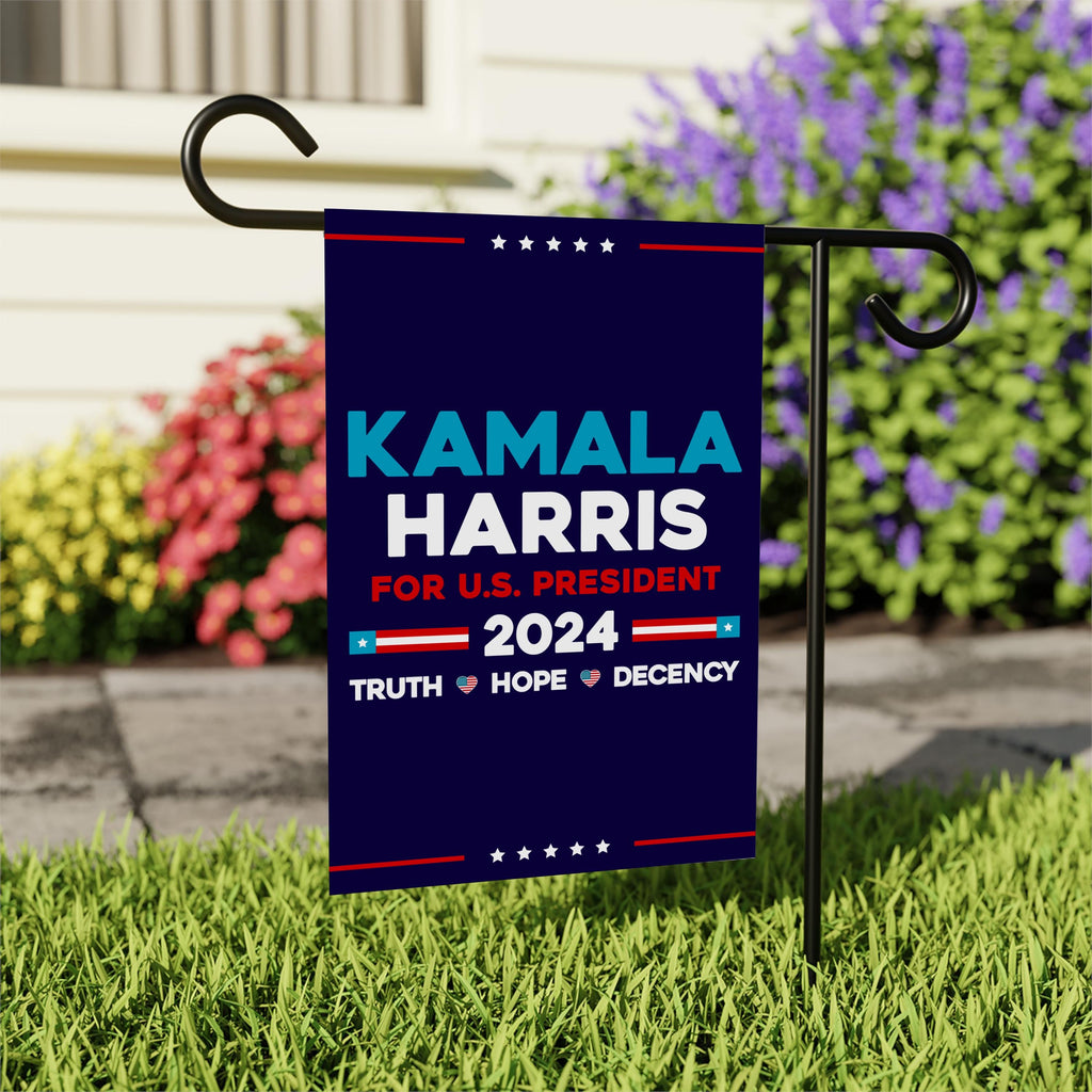 Kamala Harris Walz Obviously Garden Flag - 12x18 Inch Double Sided, Childless Cat Lady Flag, Harris For President 2024, Madam President Flag