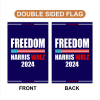 Harris Walz Freedom 2024 Garden Flag - 12x18 Inch Double Sided, Childless Cat Lady Flag, Kamala Harris For President, Madam President Flag