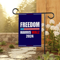 Harris Walz Freedom 2024 Garden Flag - 12x18 Inch Double Sided, Childless Cat Lady Flag, Kamala Harris For President, Madam President Flag