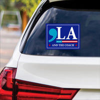 Comma La, Harris Walz 2024 Sticker Vinyl Decal, Harris For President 2024 Vinyl Sticker, Childless Cat Ladies Bumper Sticker - 6" x 4.5"