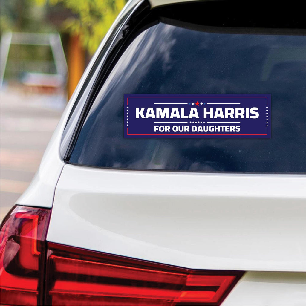 Harris Walz Freedom 2024 Sticker Vinyl Decal, Harris For President 2024 Vinyl Sticker, For Our Daughters Bumper Sticker - 10" x 3"
