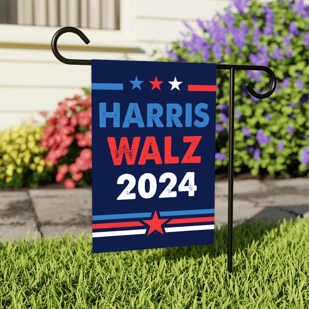 Harris Walz 2024 Obviously Garden Flag - 12x18 Inch Double Sided, Childless Cat Lady, Kamala Harris For President 2024, Madam President Flag