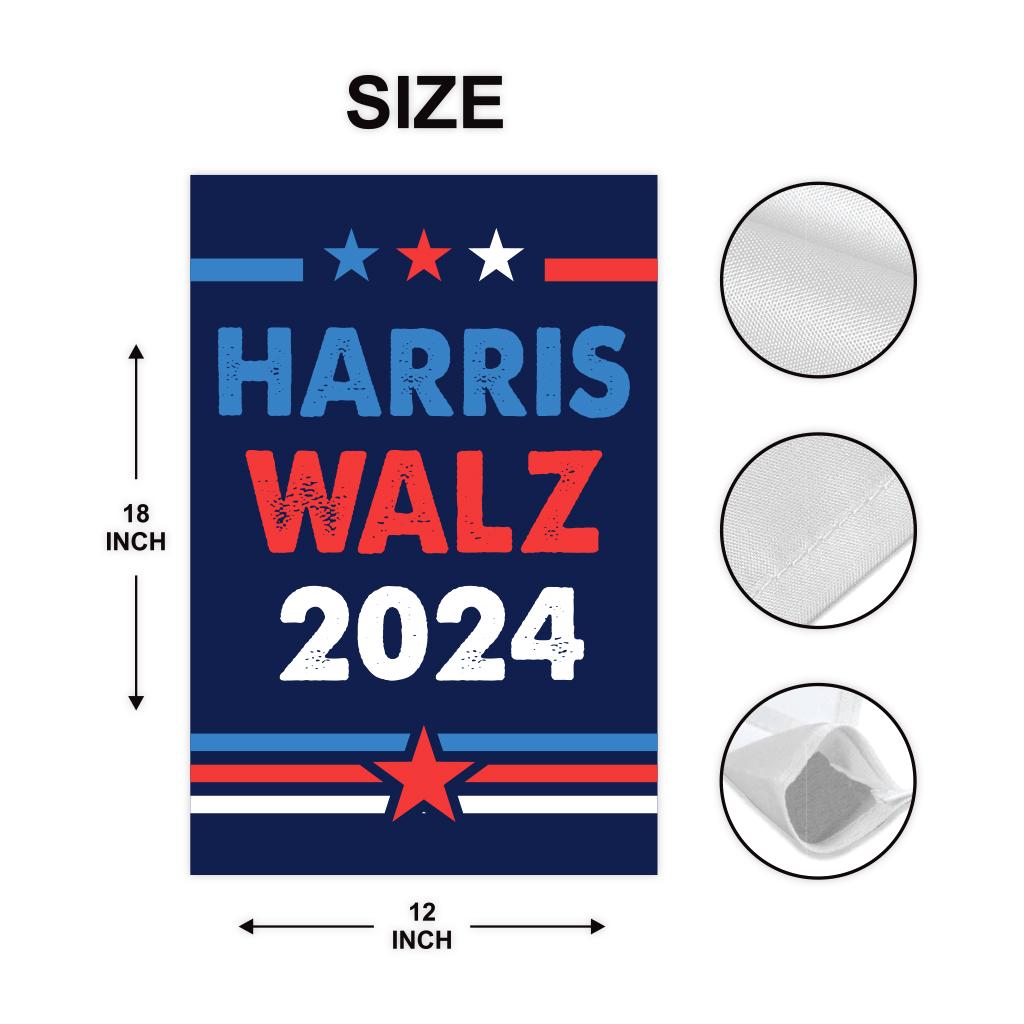 Harris Walz 2024 Obviously Garden Flag - 12x18 Inch Double Sided, Childless Cat Lady, Kamala Harris For President 2024, Madam President Flag