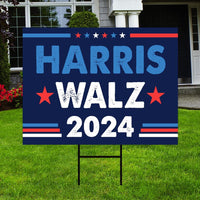 Harris Walz 2024 Obviously Yard Sign - Coroplast Harris For President 2024 Lawn Sign, Truth Hope Decency Election Signs with Metal H-Stake