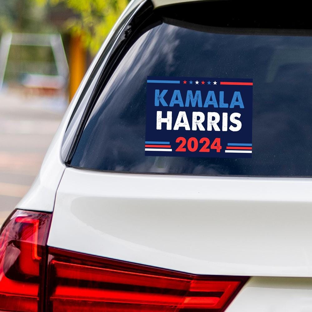 Harris Walz Obviously Sticker Vinyl Decal, Harris For President 2024 Vinyl Sticker, Truth Hope Decency Bumper Sticker - 6" x 4.5"