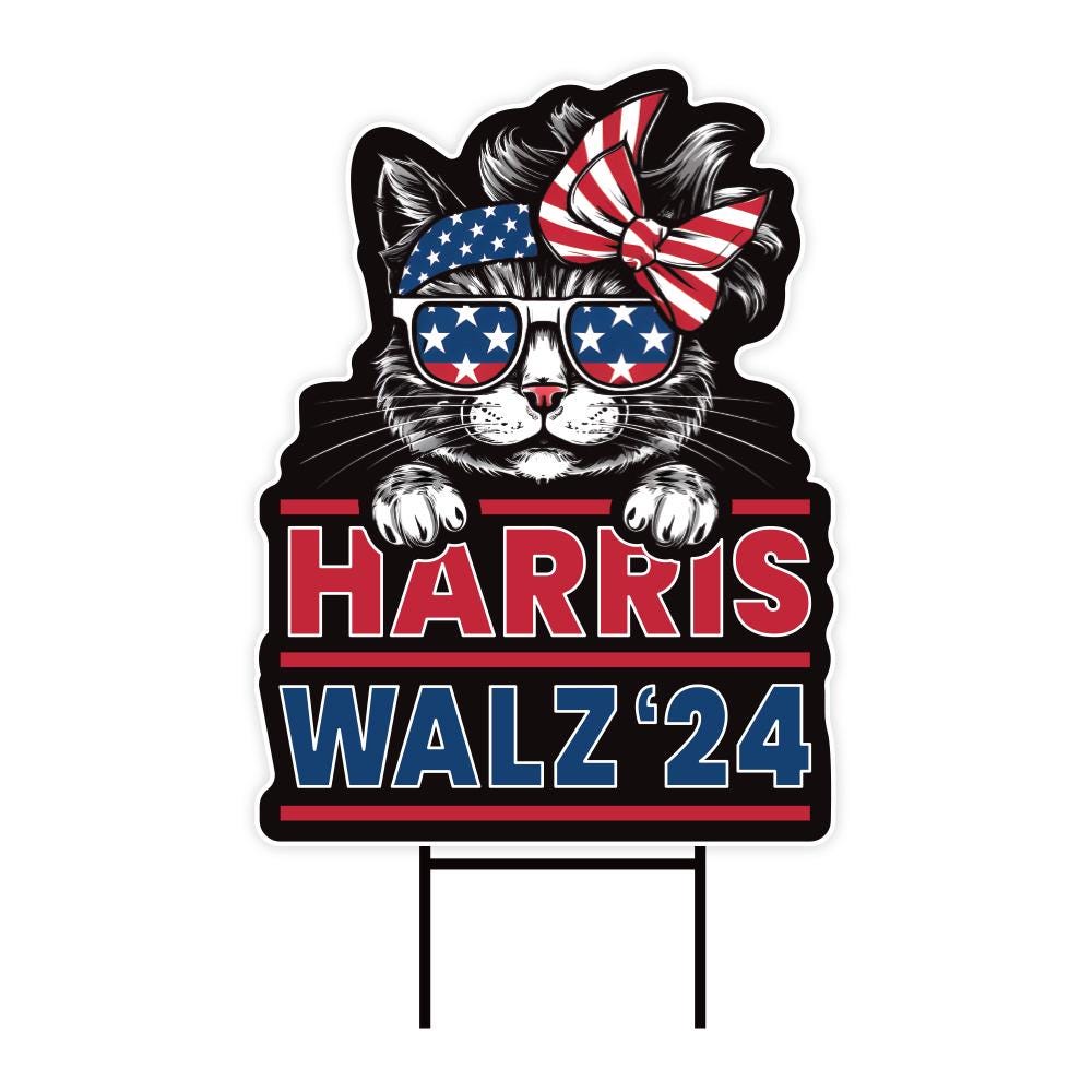 Harris Walz 2024 Obviously Yard Sign - Coroplast Harris For President 2024 Lawn Sign, Truth Hope Decency Election Signs with Metal H-Stake