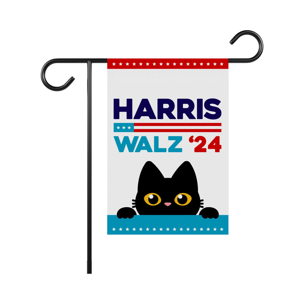 Harris Walz 2024 Obviously Garden Flag - 12x18 Inch Double Sided, Childless Cat Lady, Kamala Harris For President 2024, Madam President Flag