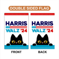 Harris Walz 2024 Obviously Garden Flag - 12x18 Inch Double Sided, Childless Cat Lady, Kamala Harris For President 2024, Madam President Flag