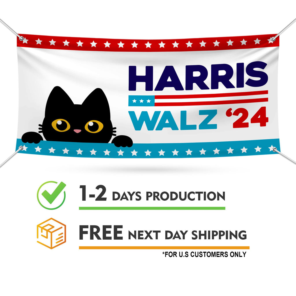 Harris Walz Obviously 2024 Banner Sign, 13 Oz Harris For President 2024, Truth Hope Decency, Harris 2024 Vinyl Banner with Metal Grommets