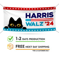 Harris Walz Obviously 2024 Banner Sign, 13 Oz Harris For President 2024, Truth Hope Decency, Harris 2024 Vinyl Banner with Metal Grommets