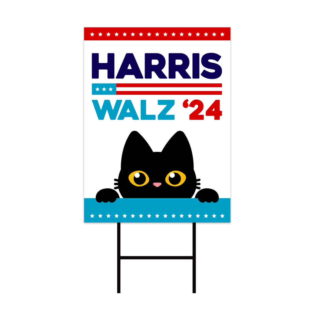 Harris Walz 2024 Obviously Yard Sign - Coroplast Harris For President 2024 Lawn Sign, Truth Hope Decency Election Signs with Metal H-Stake