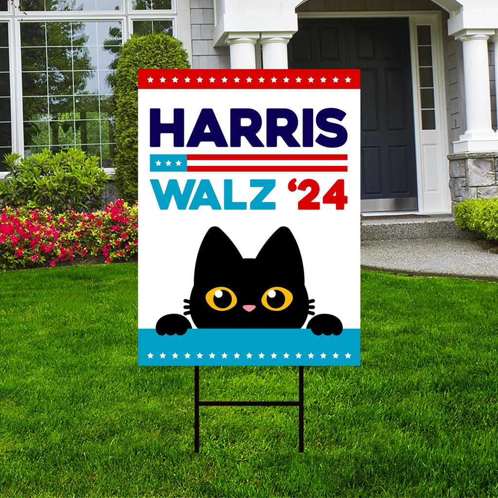 Harris Walz 2024 Obviously Yard Sign - Coroplast Harris For President 2024 Lawn Sign, Truth Hope Decency Election Signs with Metal H-Stake