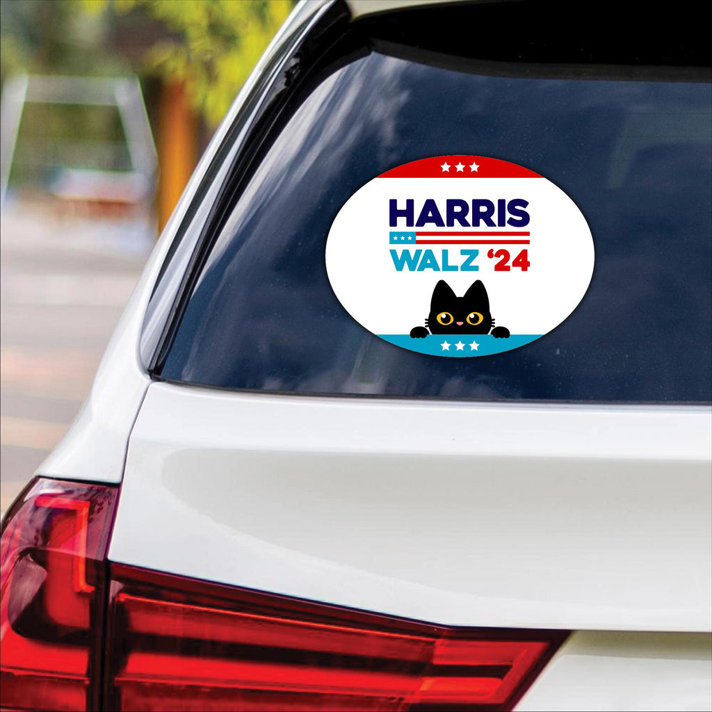 Harris Walz Obviously Sticker Vinyl Decal, Harris For President 2024 Vinyl Sticker, Truth Hope Decency Bumper Sticker - 6" x 4.5"