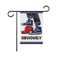 Harris Walz 2024 Obviously Garden Flag - 12x18 Inch Double Sided, Childless Cat Lady, Kamala Harris For President 2024, Madam President Flag