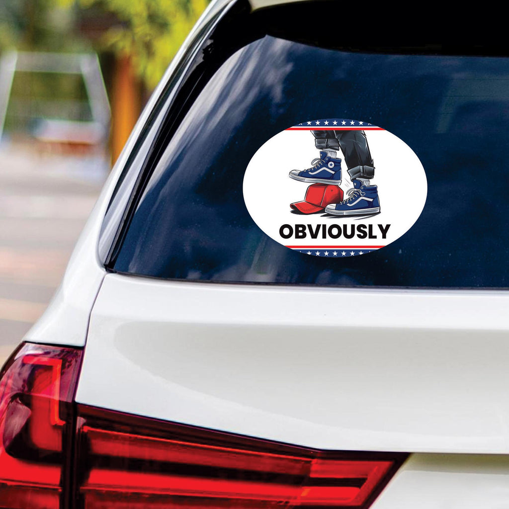 Harris Walz Obviously Sticker Vinyl Decal, Harris For President 2024 Vinyl Sticker, Truth Hope Decency Bumper Sticker - 6" x 4.5"