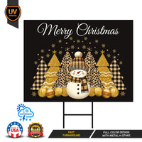 Christmas Yard Sign - Coroplast Christmas Tree Lawn Sign, Holiday, Winter,  Xmas Tree, Merry Christmas Welcome Yard Sign with Metal H-Stake