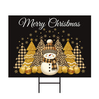 Christmas Yard Sign - Coroplast Christmas Tree Lawn Sign, Holiday, Winter,  Xmas Tree, Merry Christmas Welcome Yard Sign with Metal H-Stake