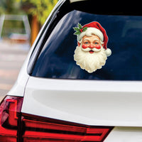 Christmas Vinyl Decal, Retro Santa Vinyl Sticker, Holiday, Winter Sticker, Christmas Sticker, Merry Christmas Bumper Sticker - 6" x 4.5"