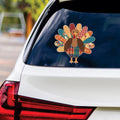 Happy Thanksgiving Turkey Vinyl Decal, Pumpkin Season Sticker, Thankful Fall Sticker, Autumn Sticker, Thanksgiving Bumper Sticker, 6