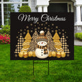Christmas Yard Sign - Coroplast Christmas Tree Lawn Sign, Holiday, Winter,  Xmas Tree, Merry Christmas Welcome Yard Sign with Metal H-Stake