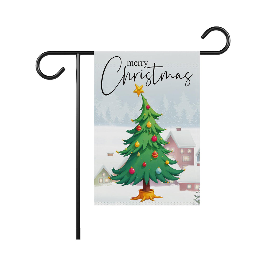 Christmas Garden Flag - 12x18 Inch Double Sided, Christmas Tree Flag, Holiday Flag, Winter Flag, Xmas Tree, Merry Christmas Welcome Flag