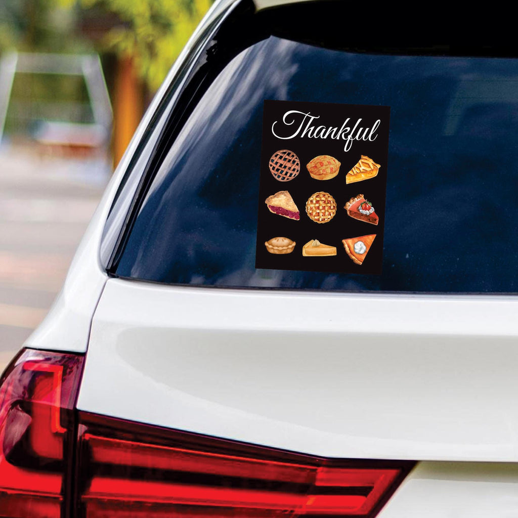 Pumpkin Pie Vinyl Decal, Thanksgiving Vinyl Sticker, Thankful Sticker, Fall Sticker, Autumn Sticker, Thanksgiving Bumper Sticker - 6" x 4.5"