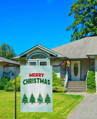 Christmas Garden Flag - 12x18 Inch Double Sided, Christmas Tree Flag, Holiday Flag, Winter Flag, Xmas Tree, Merry Christmas Welcome Flag