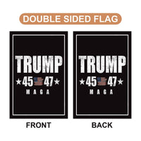 Trump 45-47 Garden Flag - 12x18 Inch Double Sided, Trump Won Again Flag, Donald Trump MAGA Flag, Trump 2024, Make America Great Again Flag