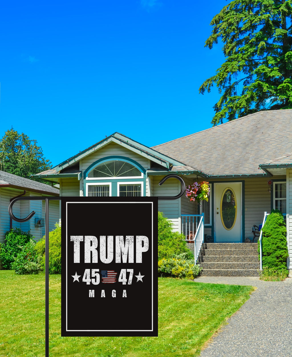 Trump 45-47 Garden Flag - 12x18 Inch Double Sided, Trump Won Again Flag, Donald Trump MAGA Flag, Trump 2024, Make America Great Again Flag